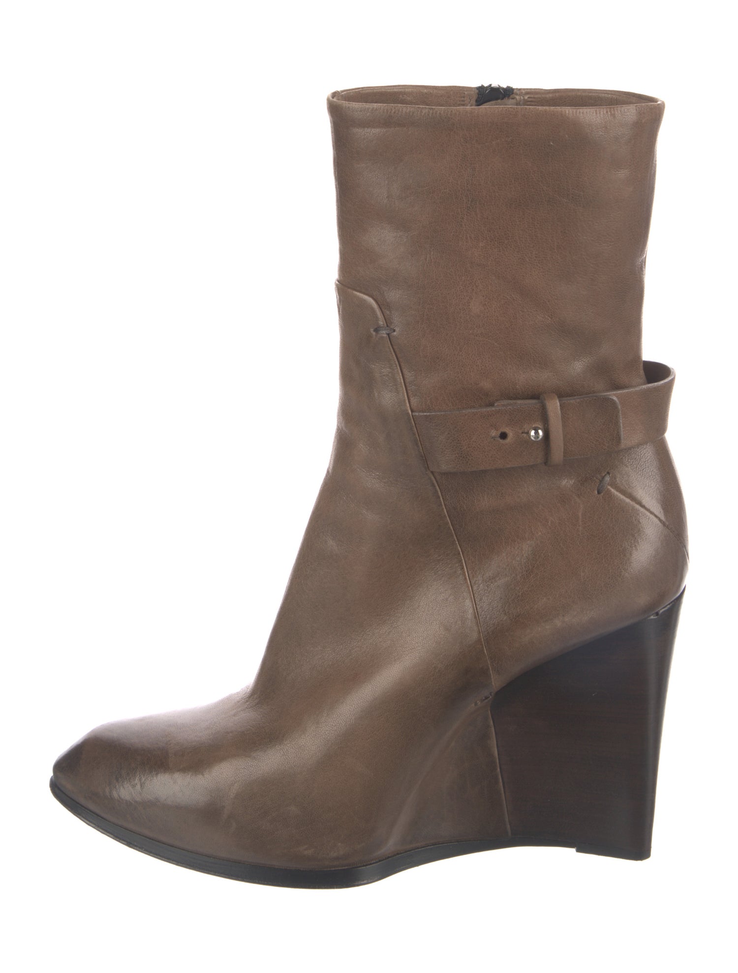 Costume National Leather Moto Boots
