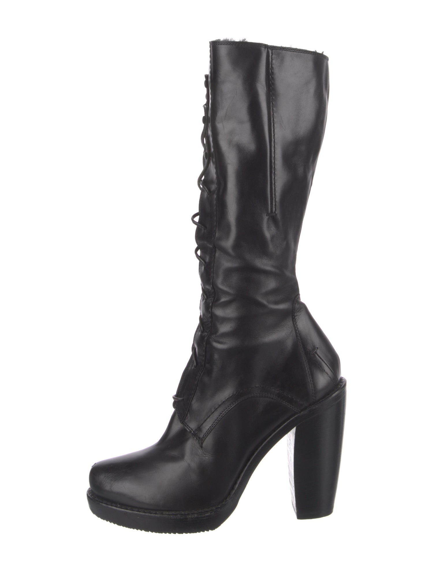 Costume National Vintage Leather Lace-Up Boots
