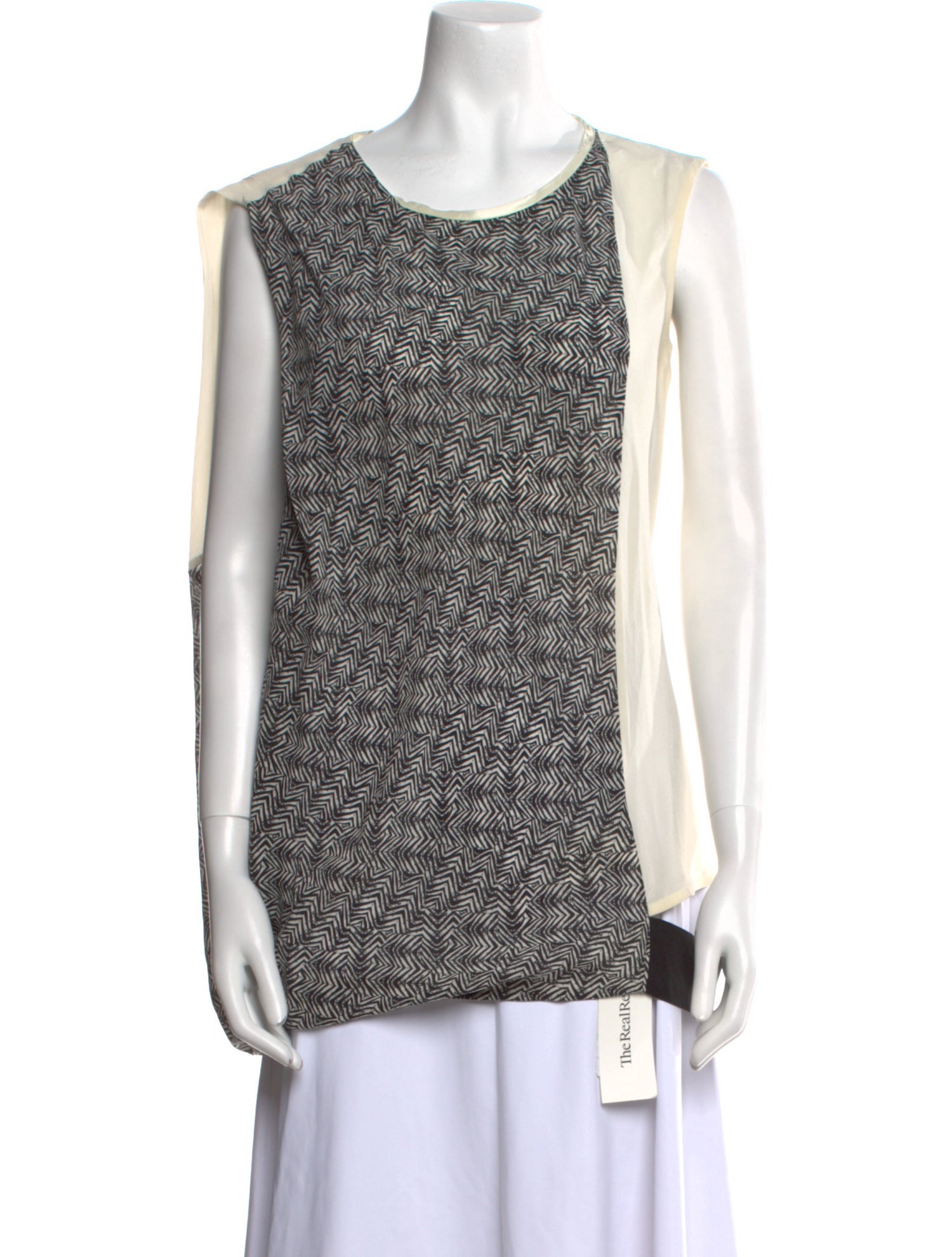 Costume National Silk Scoop Neck Top