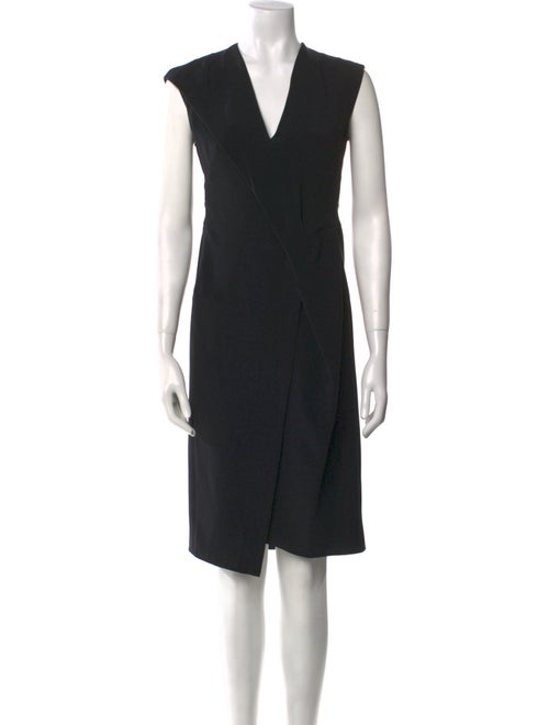 Costume National V-Neck Knee-Length Dress