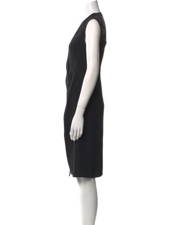 Costume National V-Neck Knee-Length Dress