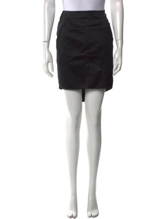 Costume National Fringe Trim Accent Knee-Length Skirt