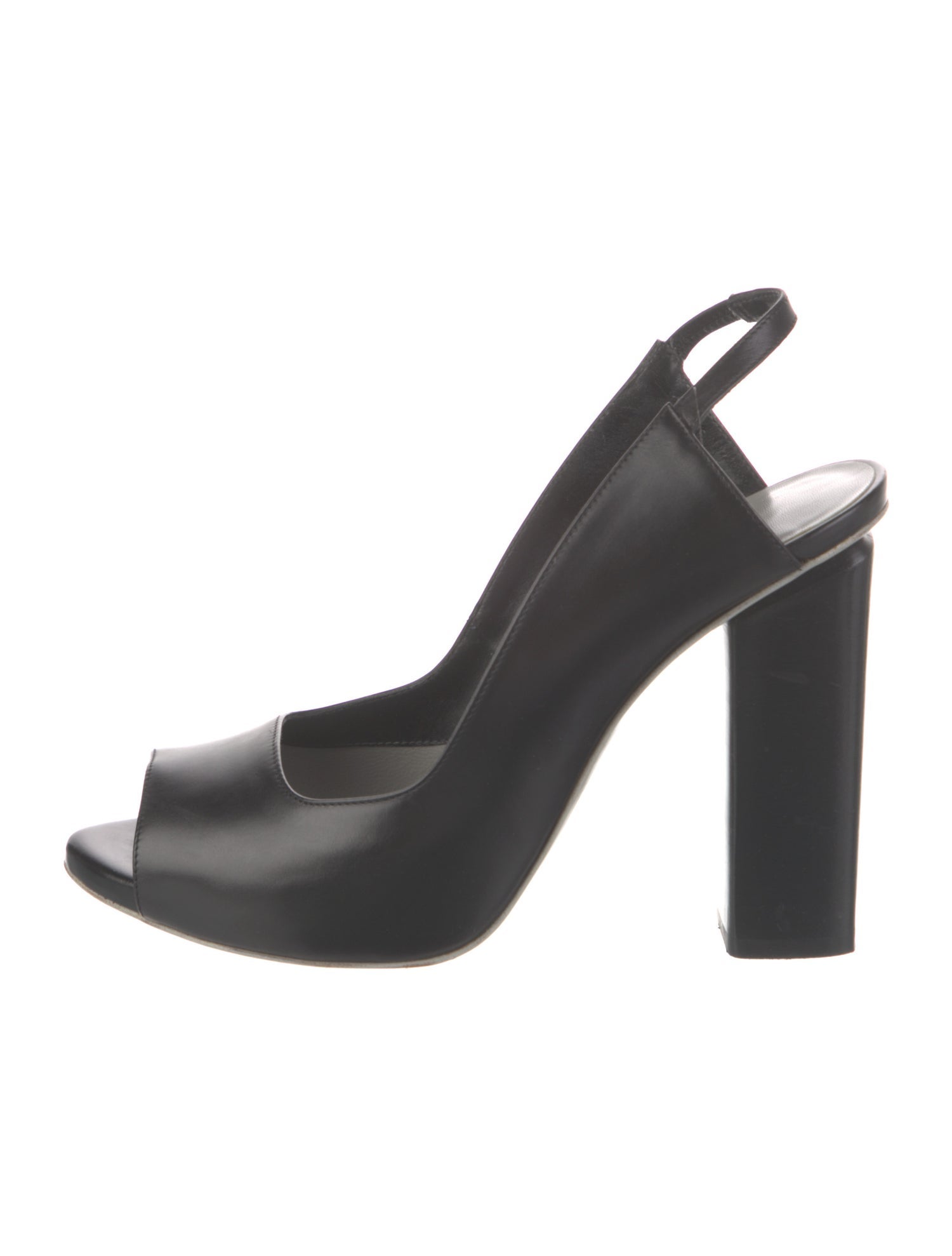 Costume National Leather Slingback Pumps
