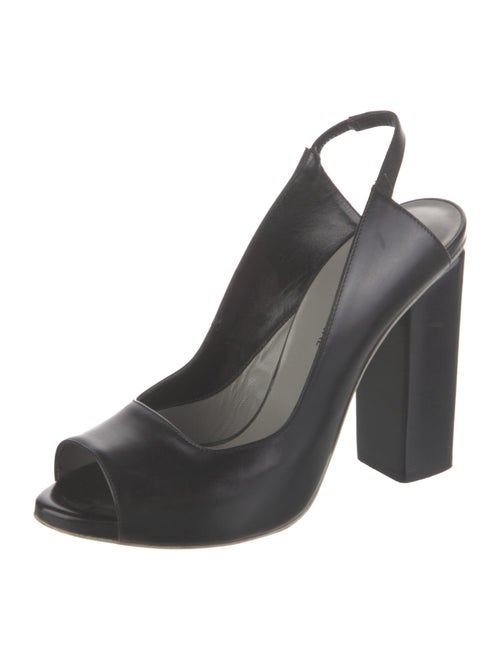 Costume National Leather Slingback Pumps