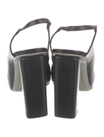 Costume National Leather Slingback Pumps