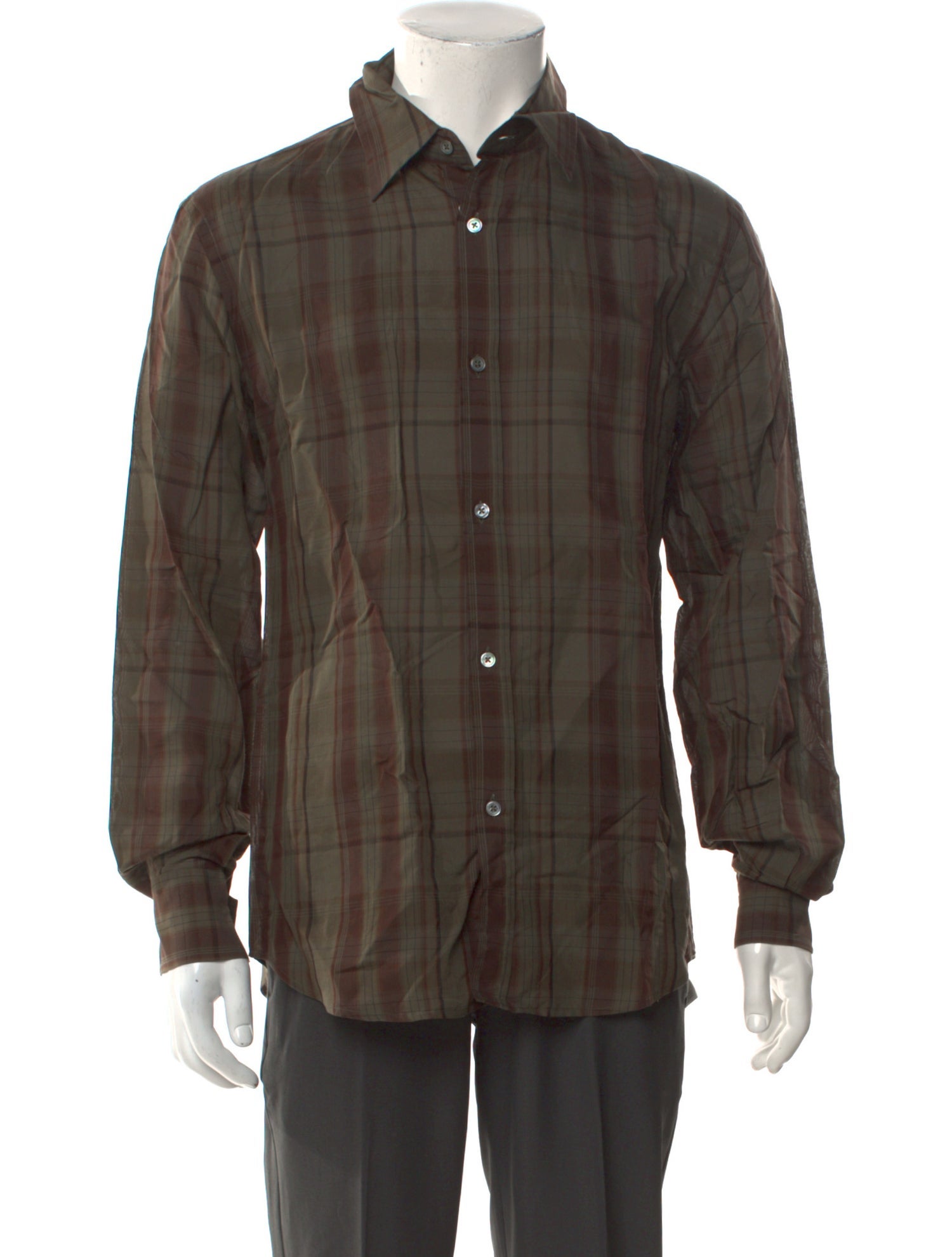 Costume National 2003 Plaid Print Shirt w/ Tags