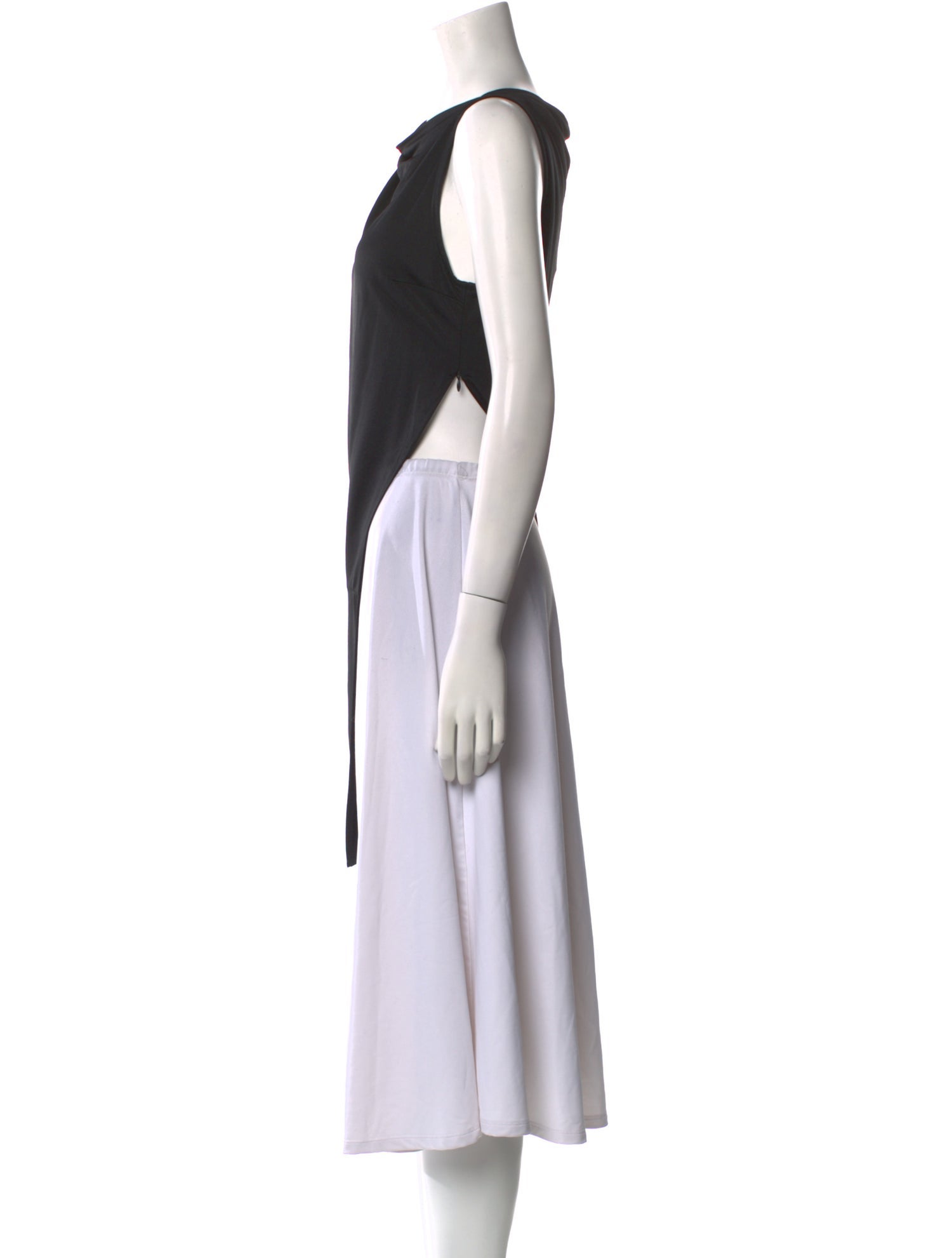 Costume National Cowl Neck Sleeveless Tunic