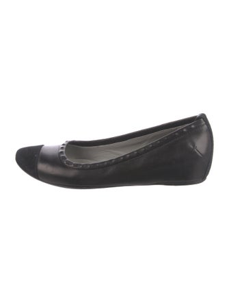 Costume National Leather Ballet Flats