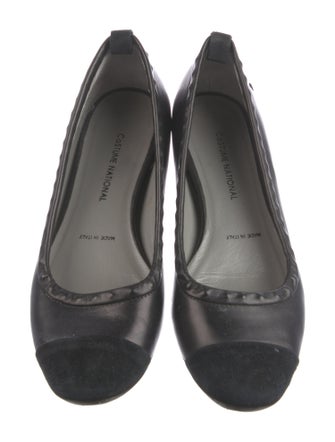 Costume National Leather Ballet Flats
