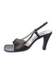 Costume National Leather Slingback Sandals