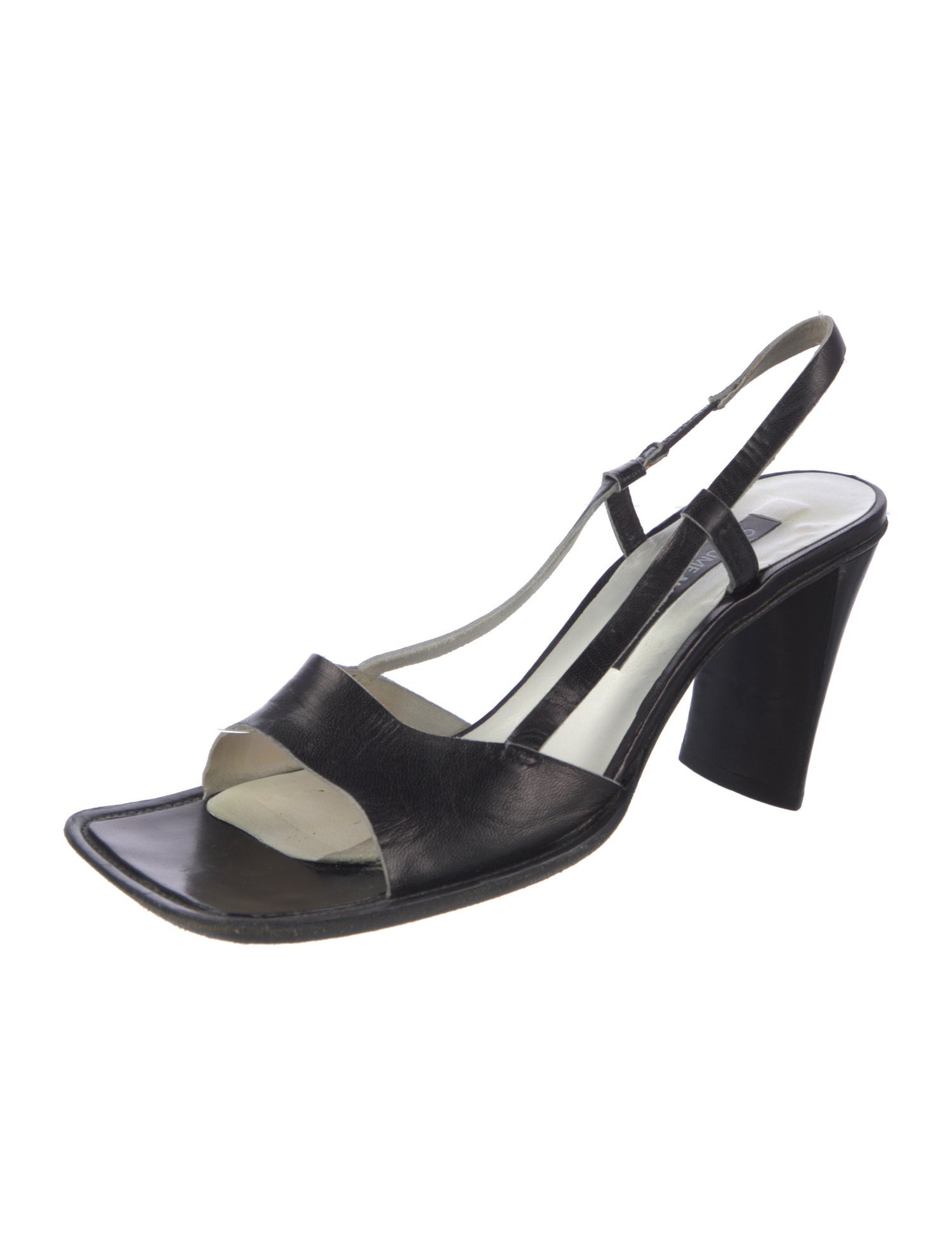 Costume National Leather Slingback Sandals