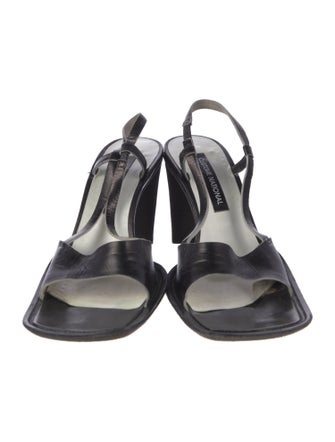 Costume National Leather Slingback Sandals
