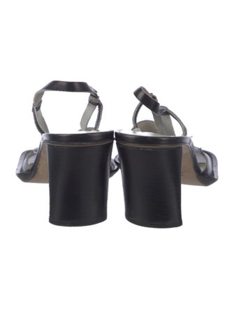 Costume National Leather Slingback Sandals