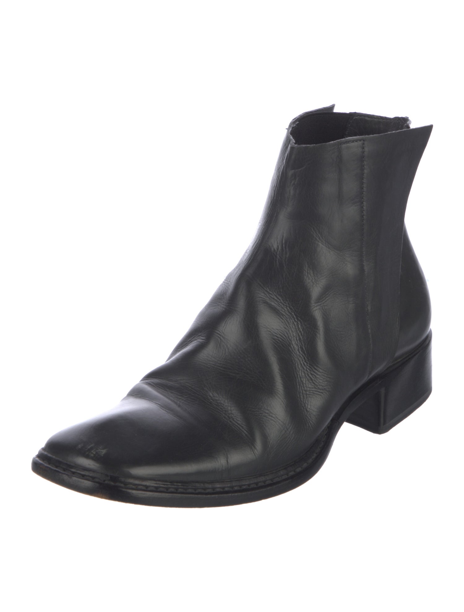 Costume National Leather Chelsea Boots