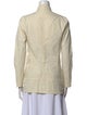 Costume National Mock Neck Long Sleeve Button-Up Top