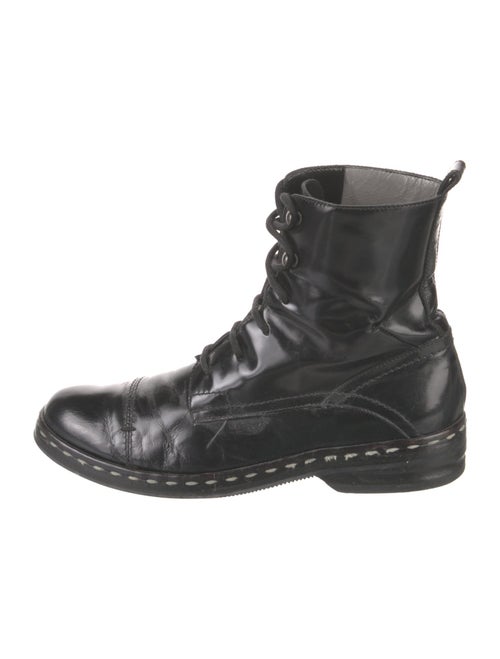 Costume National Patent Leather Combat Boots