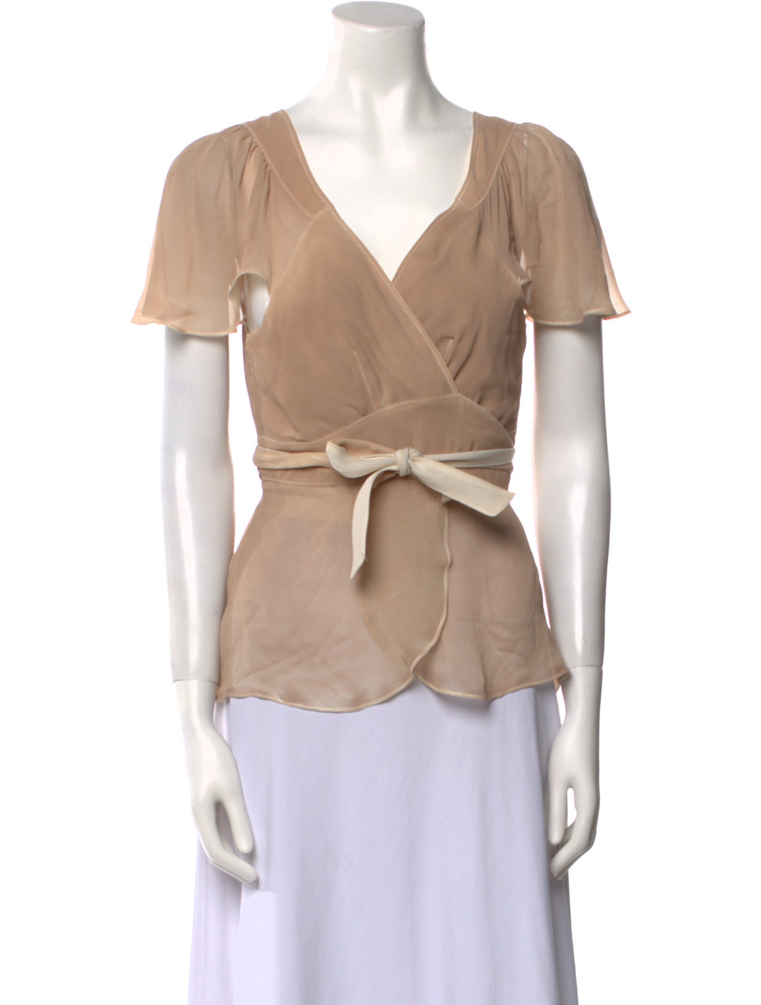 Costume National Silk V-Neck Blouse