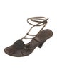 Costume National Leather Gladiator Sandals