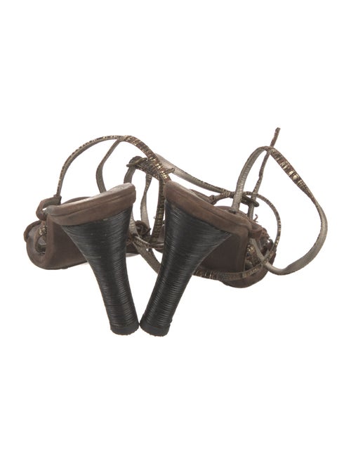 Costume National Leather Gladiator Sandals