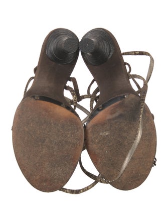 Costume National Leather Gladiator Sandals