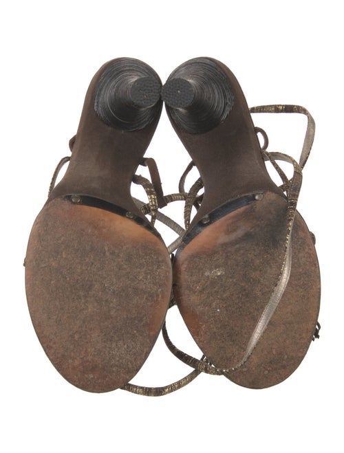 Costume National Leather Gladiator Sandals