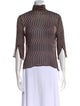 Costume National Striped Turtleneck Blouse