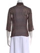 Costume National Striped Turtleneck Blouse