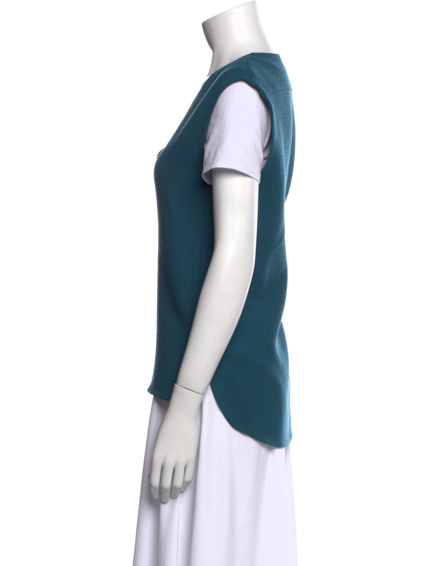 Costume National Virgin Wool V-Neck Blouse