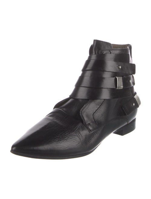 Costume National Leather Moto Boots
