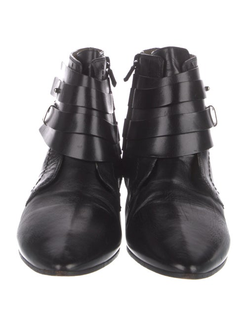 Costume National Leather Moto Boots