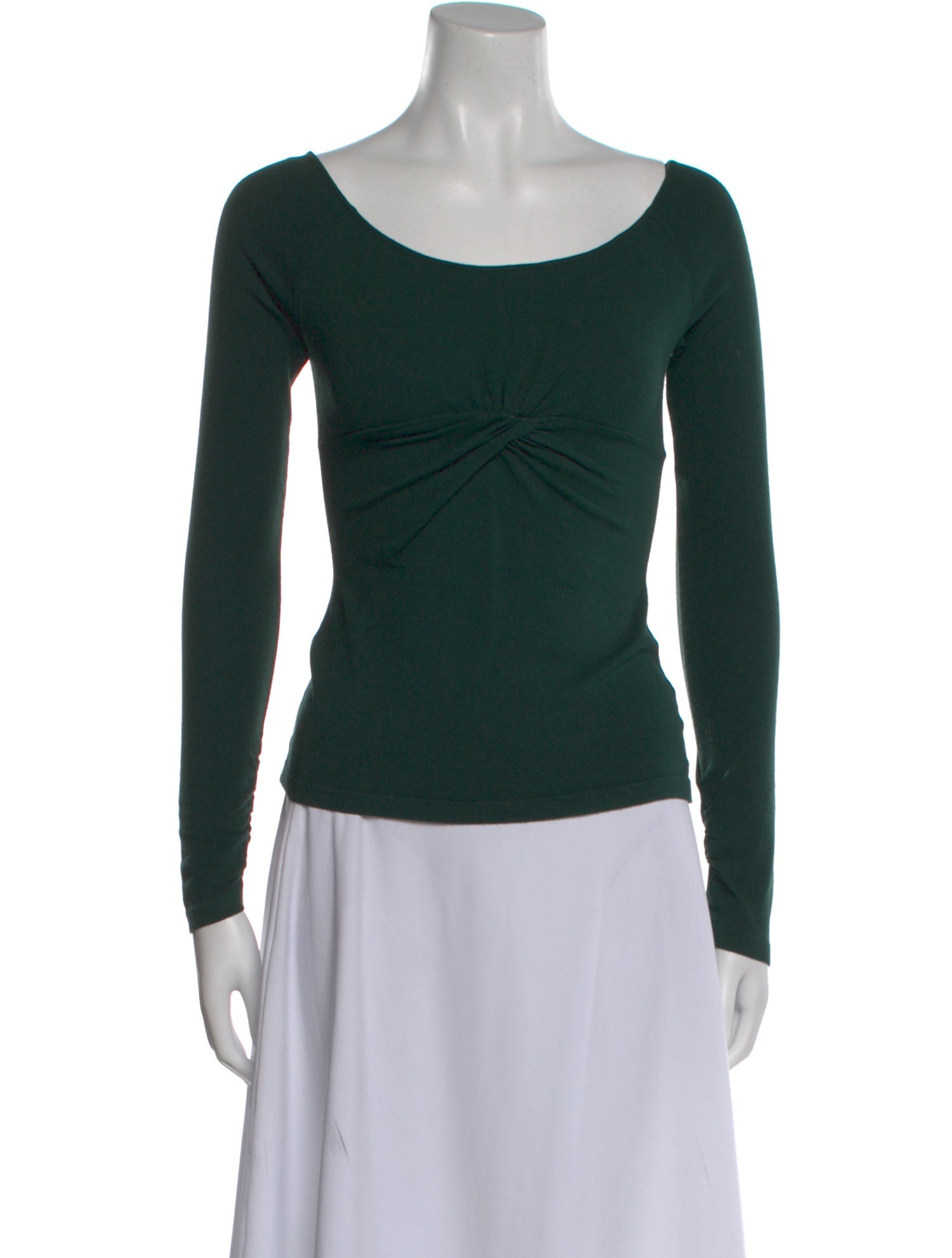 Costume National Scoop Neck Long Sleeve Top