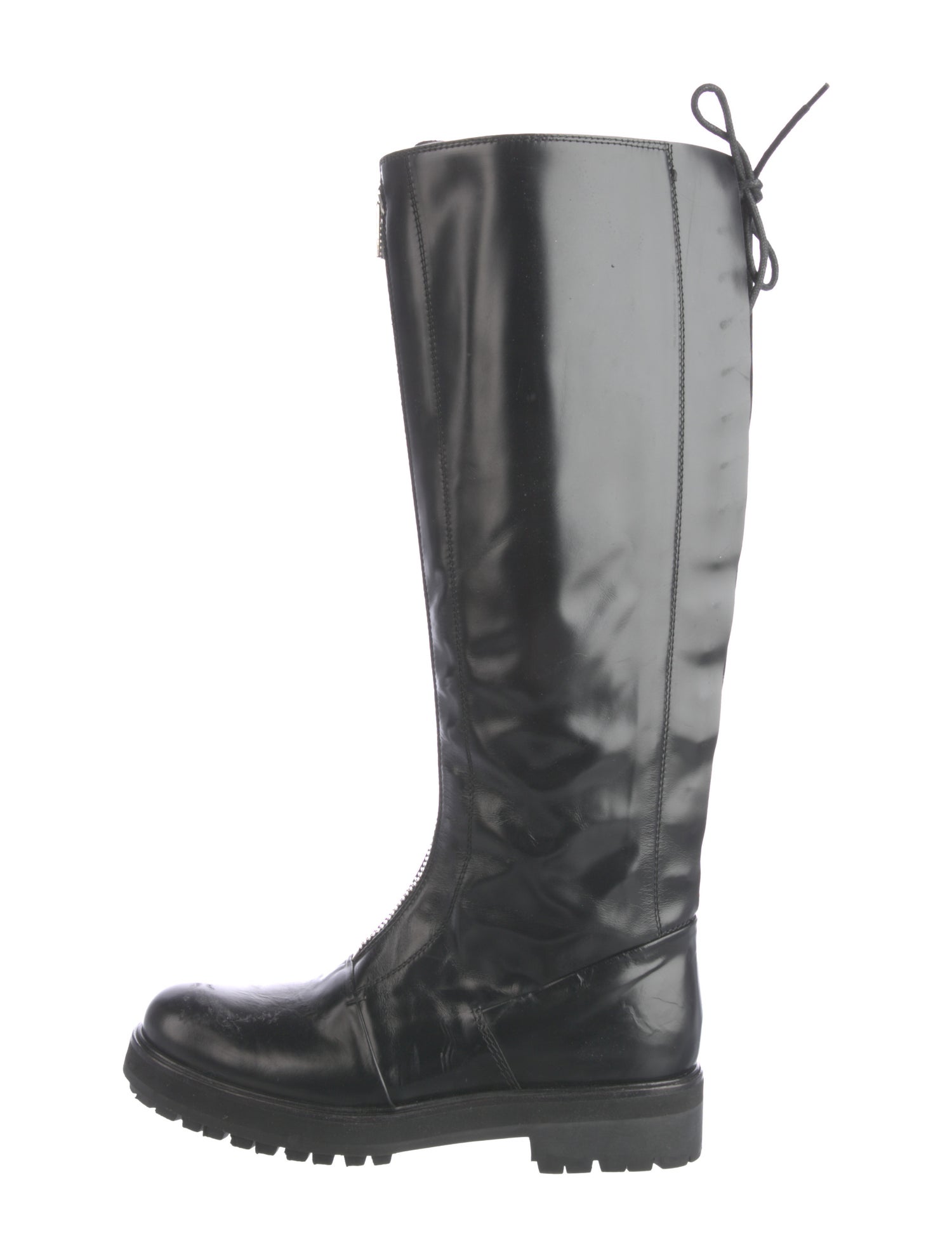 Costume National Leather Rain Boots