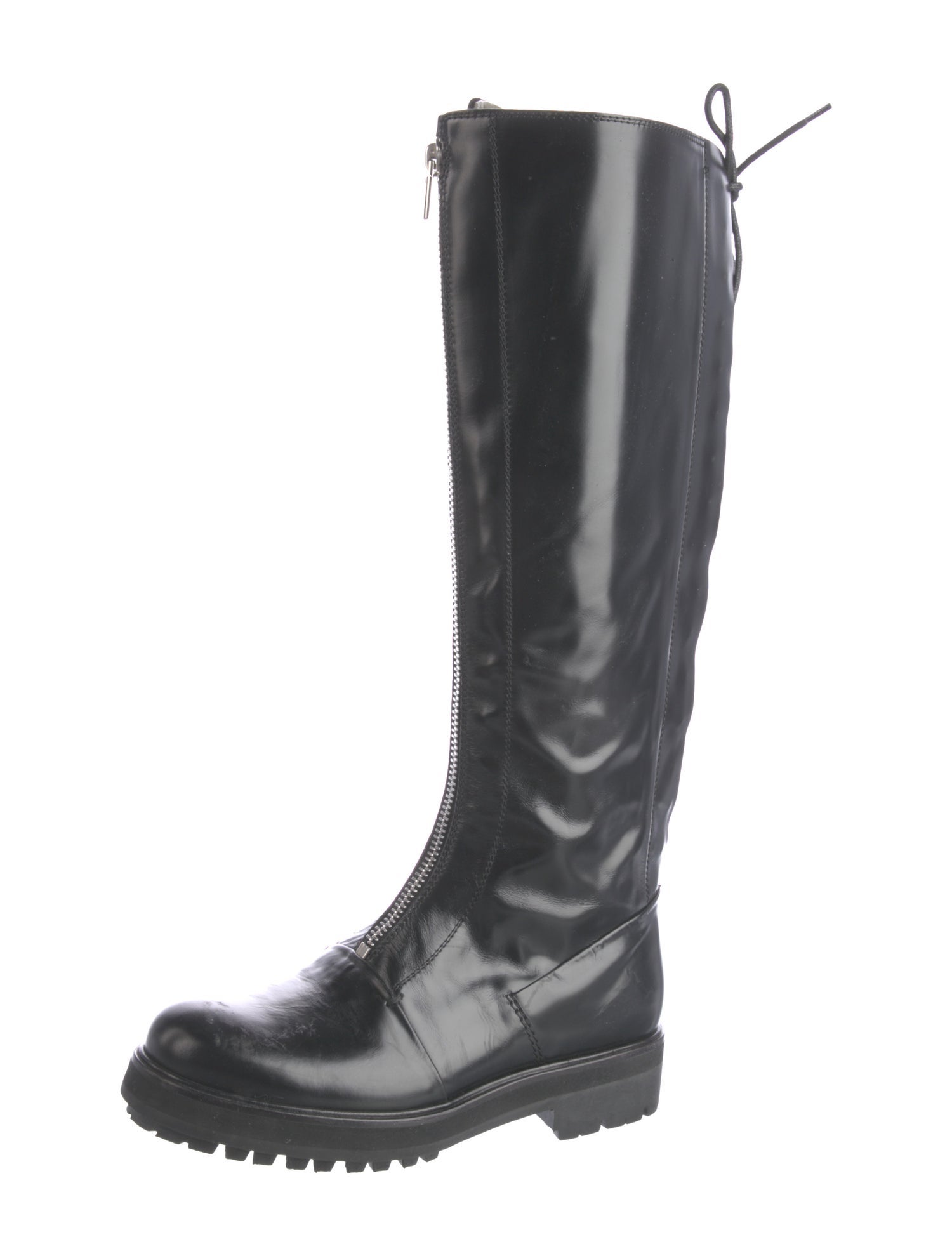 Costume National Leather Rain Boots