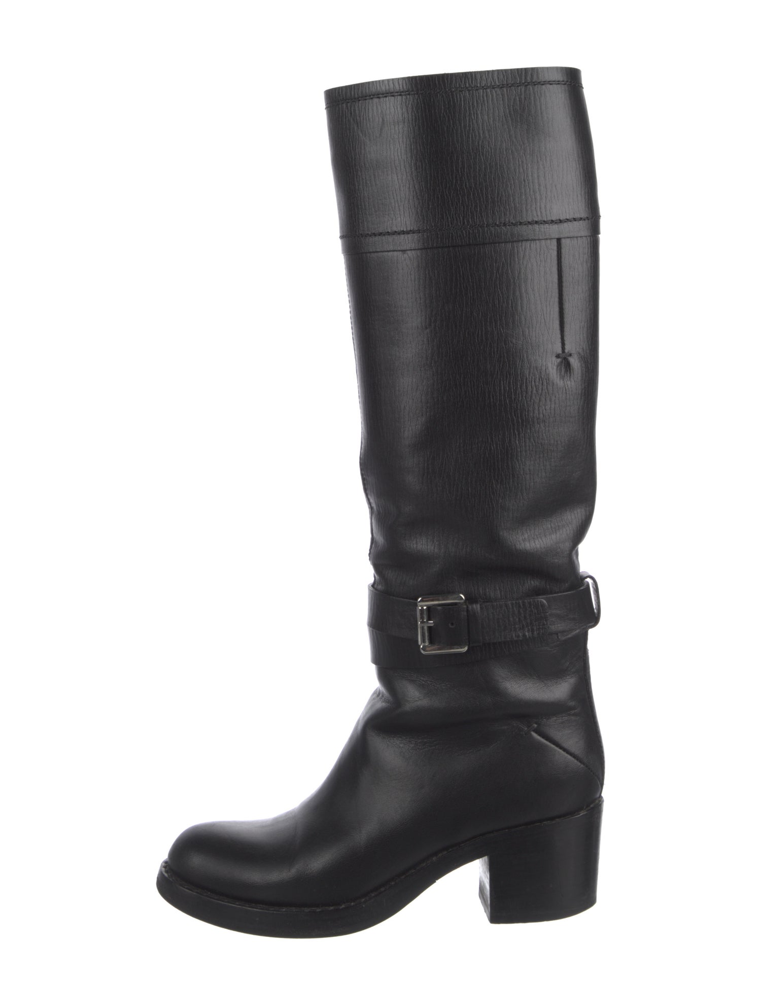 Costume National Leather Riding Boots