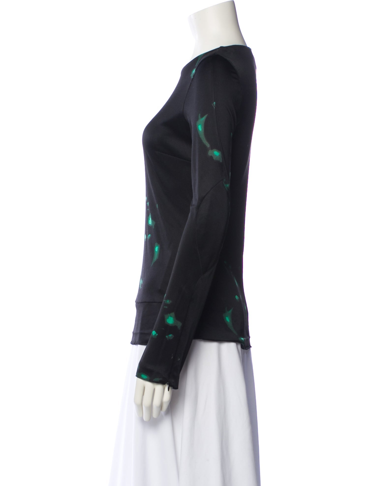 Costume National Patterned Bateau Neckline Top