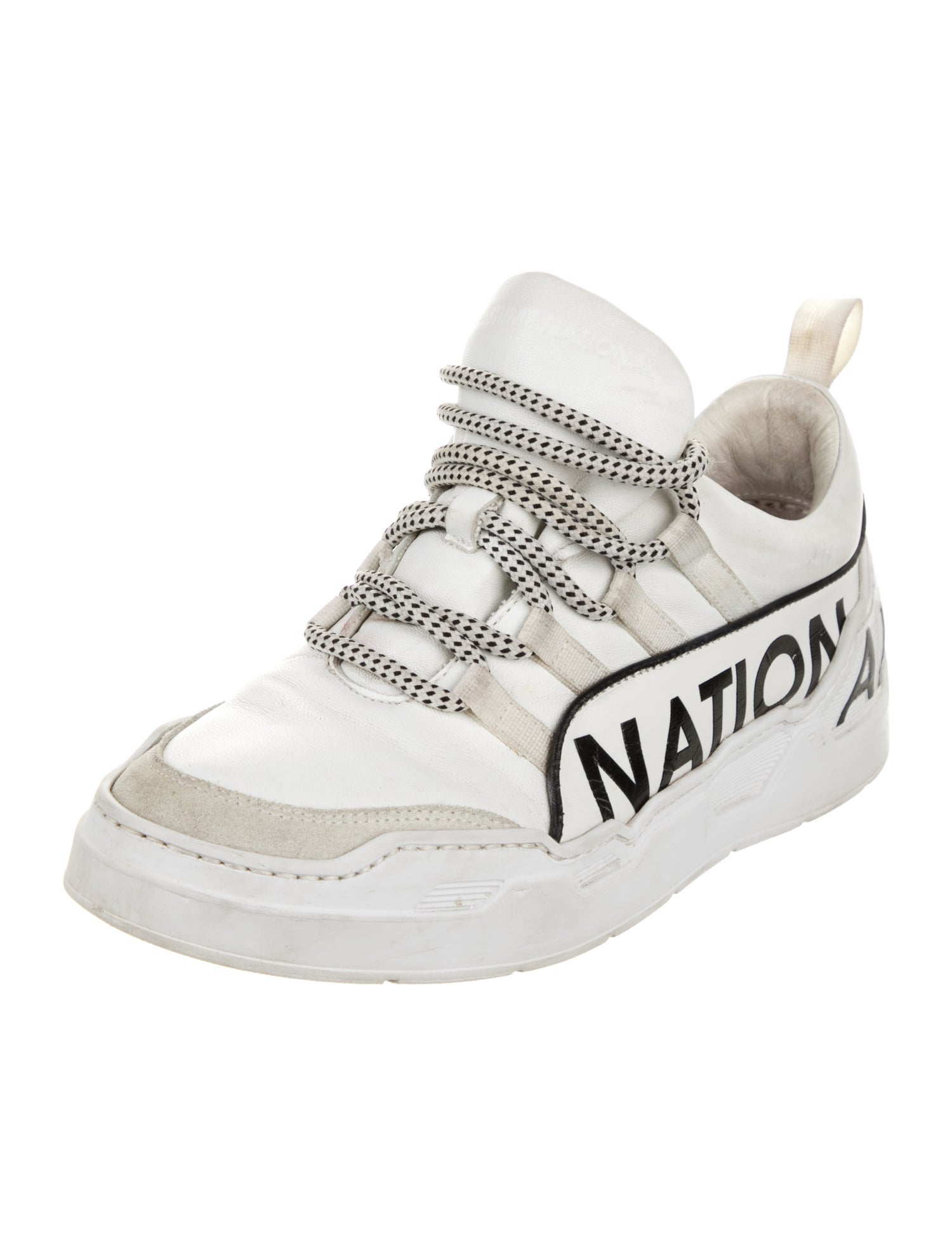 Costume National Leather Printed Sneakers