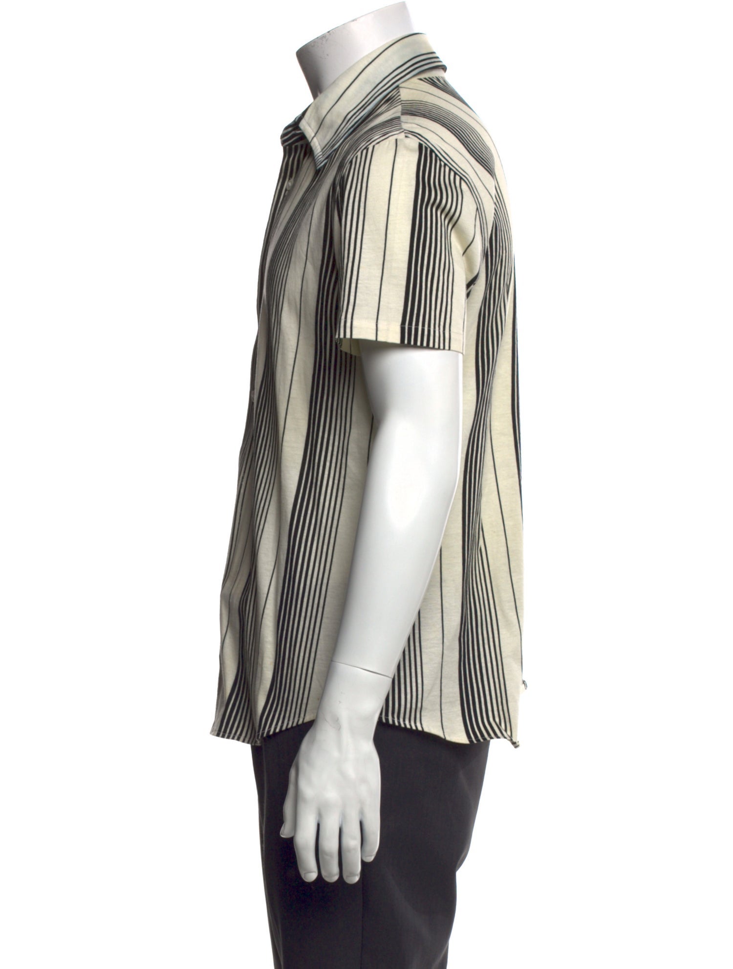 Costume National Striped Short Sleeve Shirt