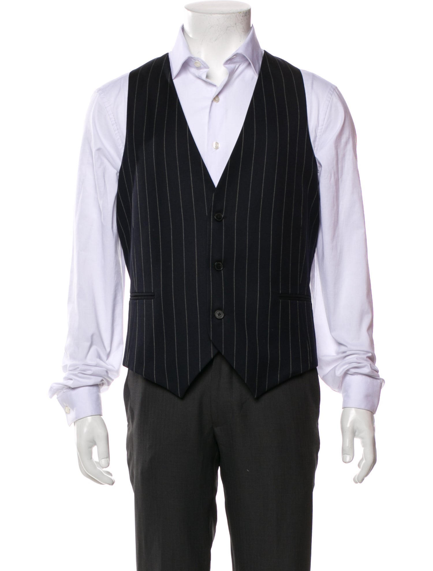 Costume National Wool Striped Suit Vest