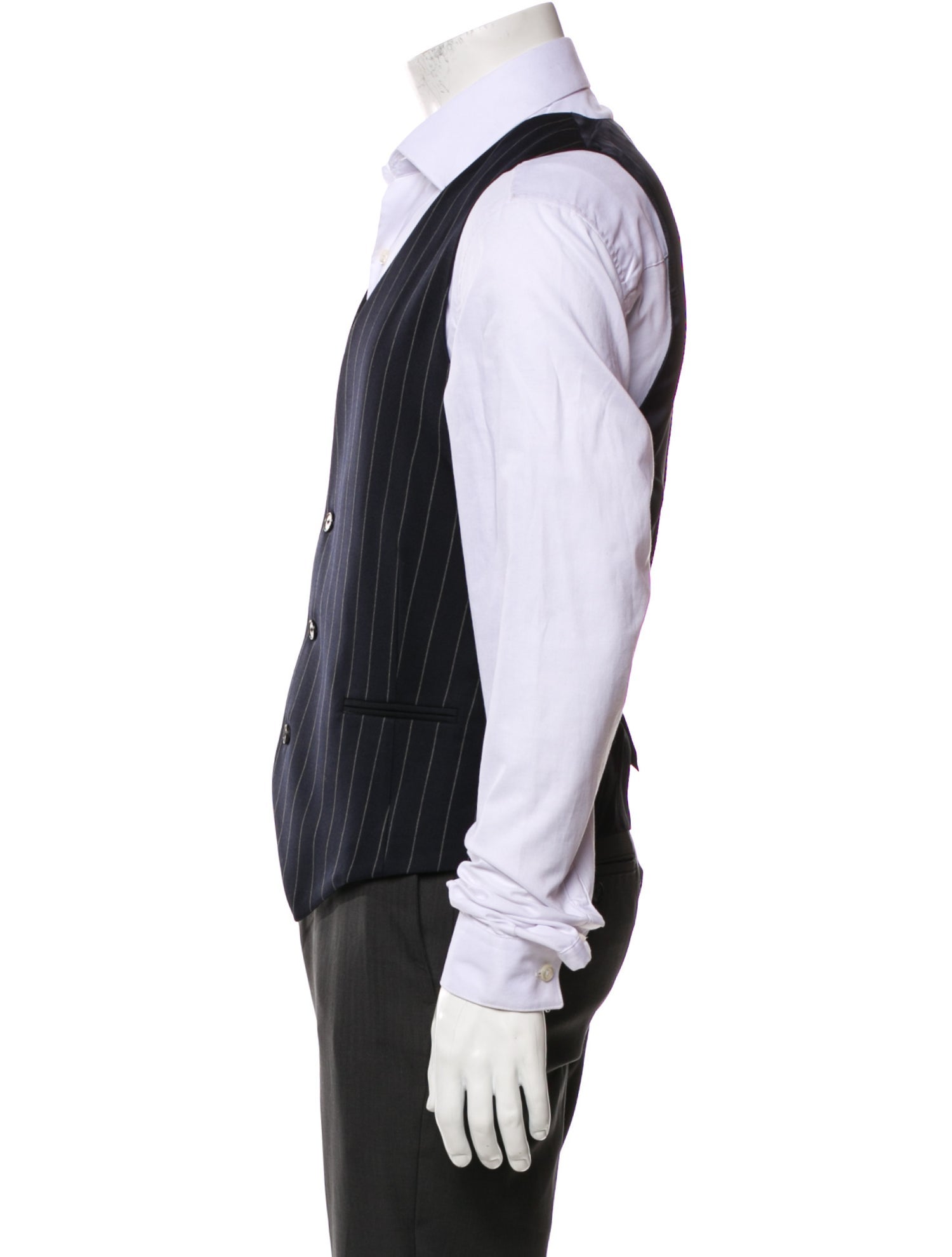 Costume National Wool Striped Suit Vest