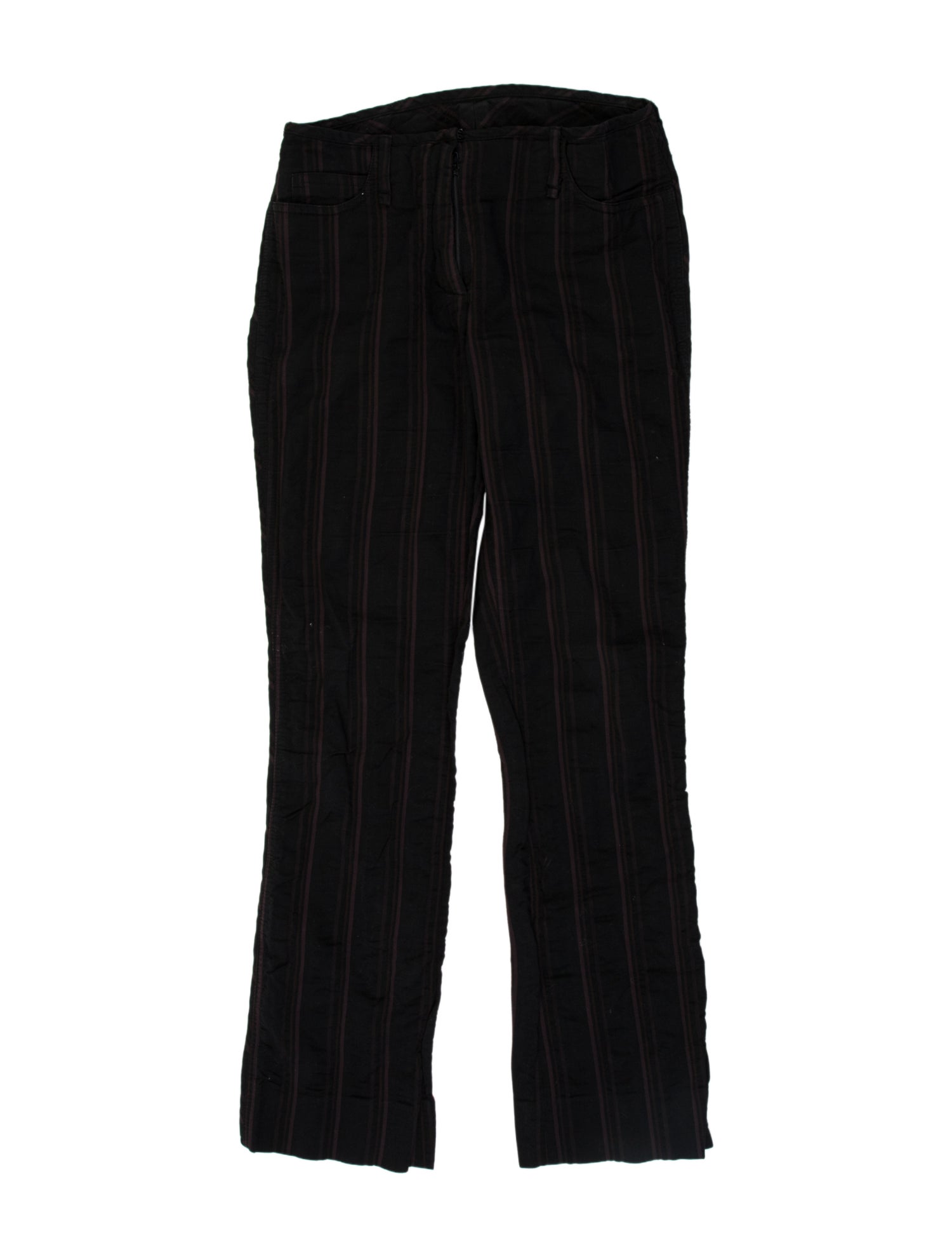 Costume National Striped Straight Leg Pants
