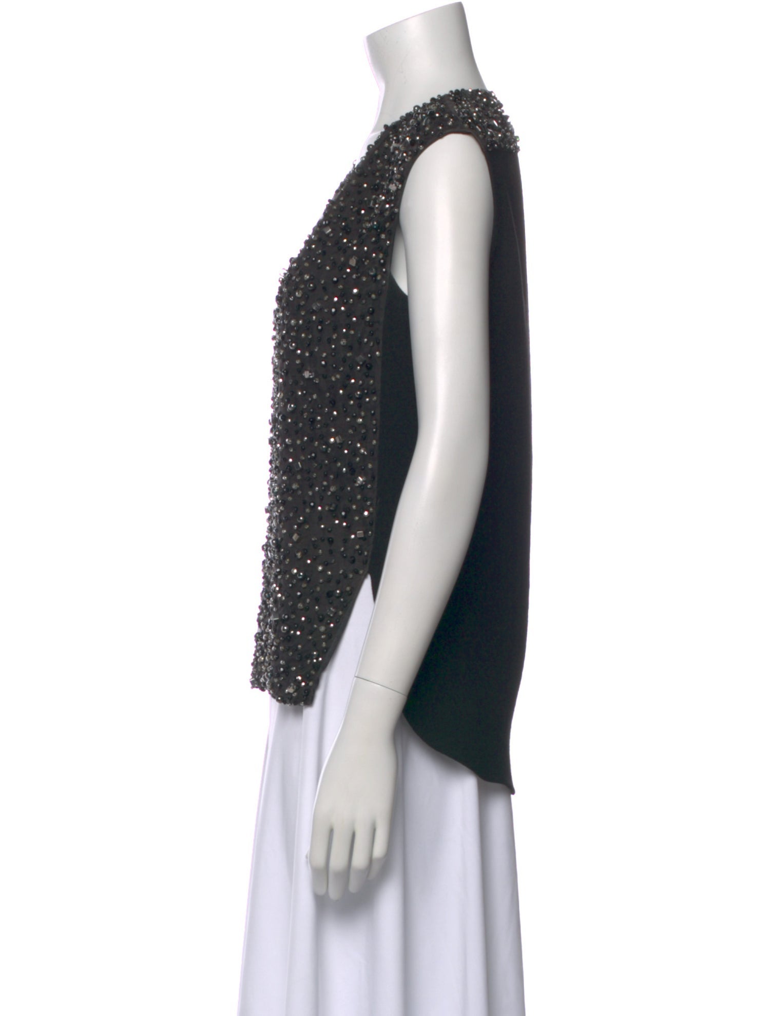 Costume National Virgin Wool V-Neck Top