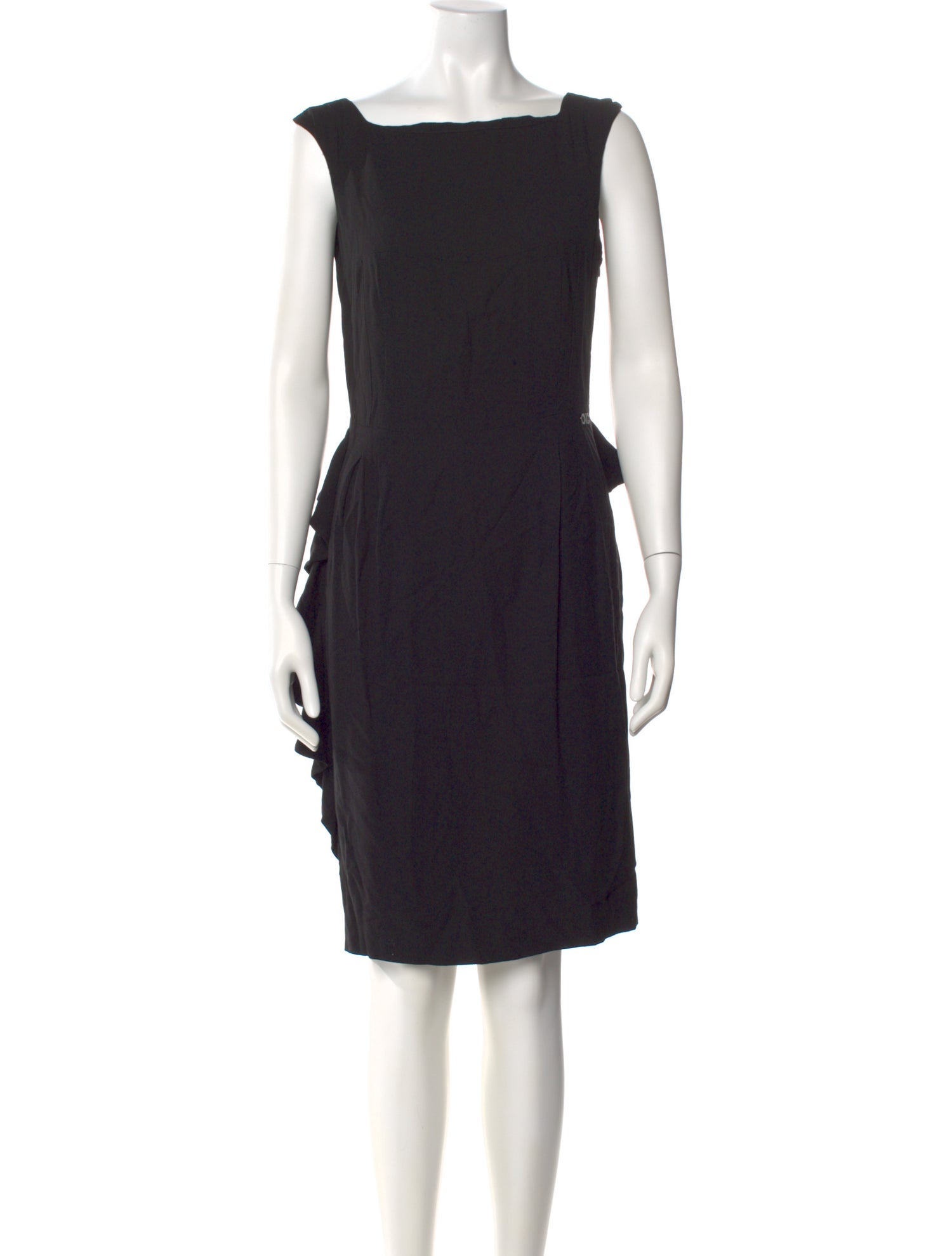 Costume National Square Neckline Knee-Length Dress