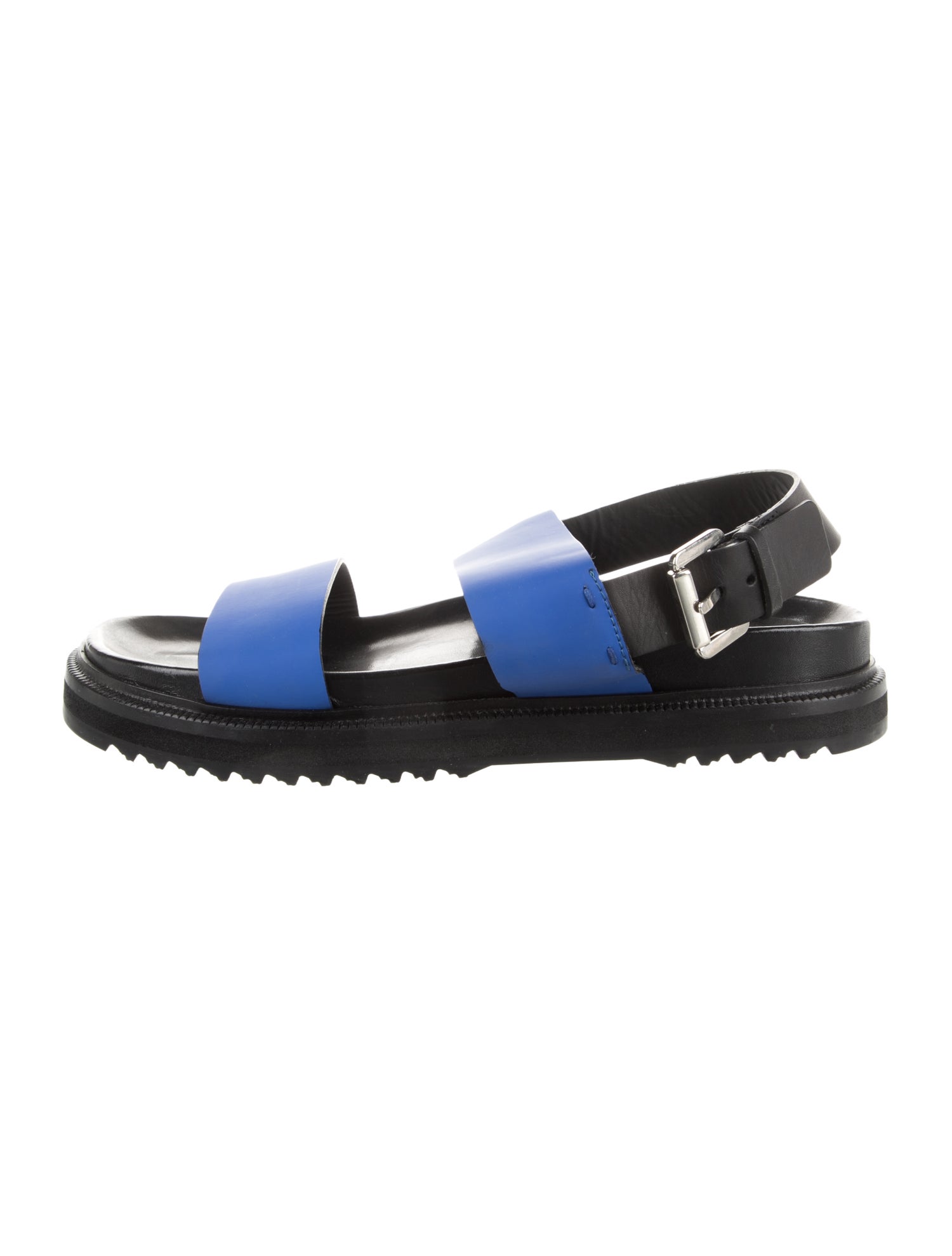 Costume National Leather Colorblock Pattern Sandals