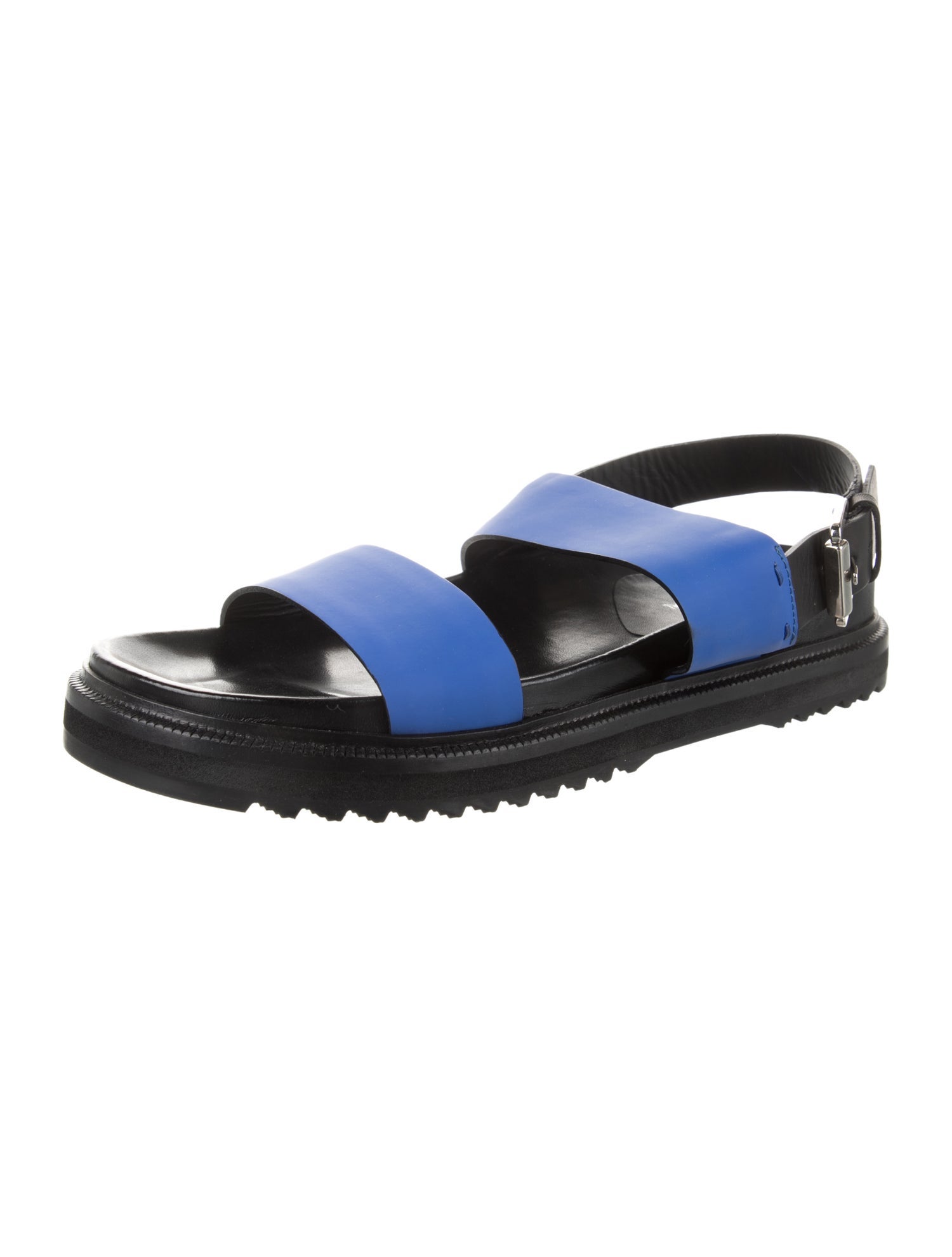 Costume National Leather Colorblock Pattern Sandals