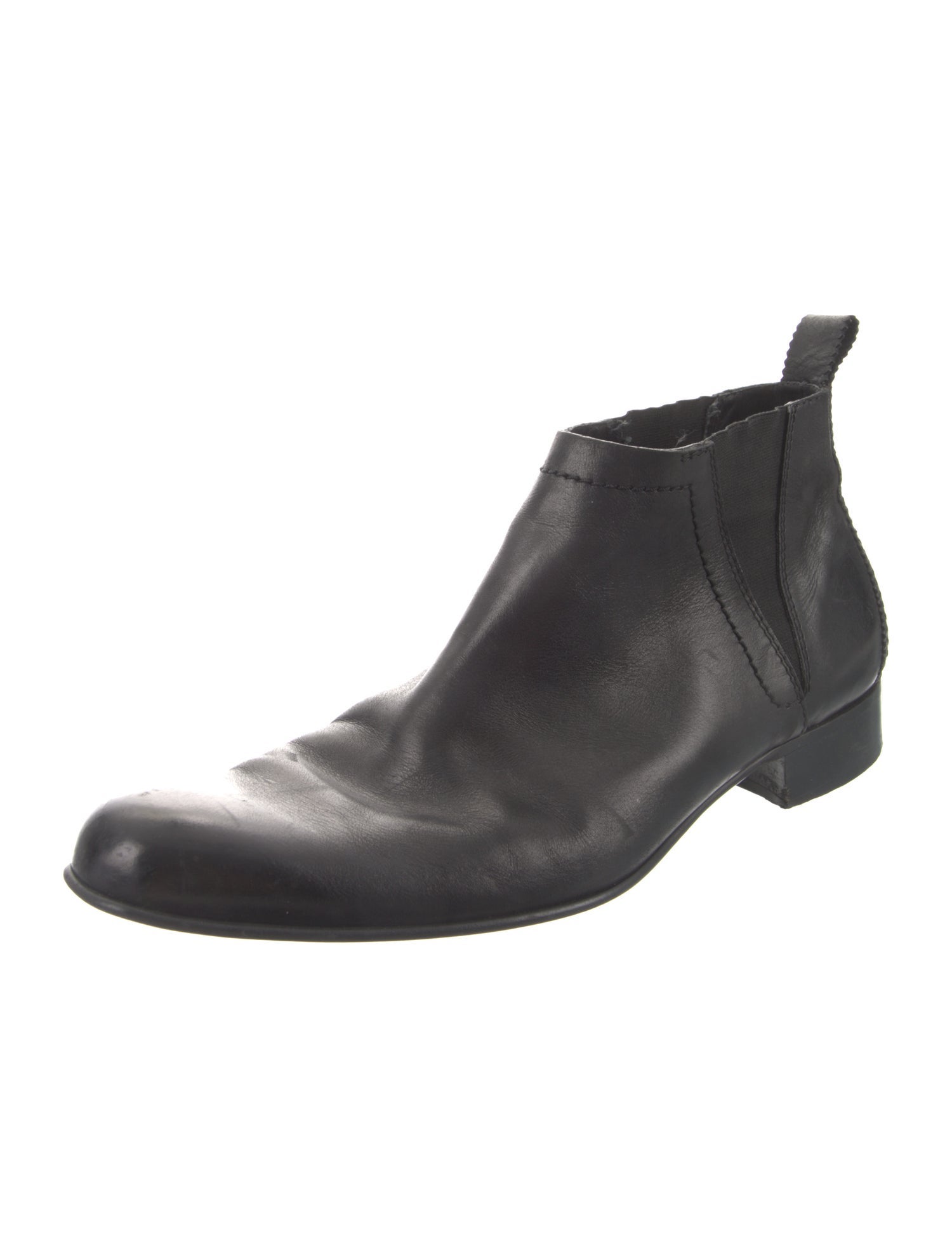 Costume National Leather Chelsea Boots