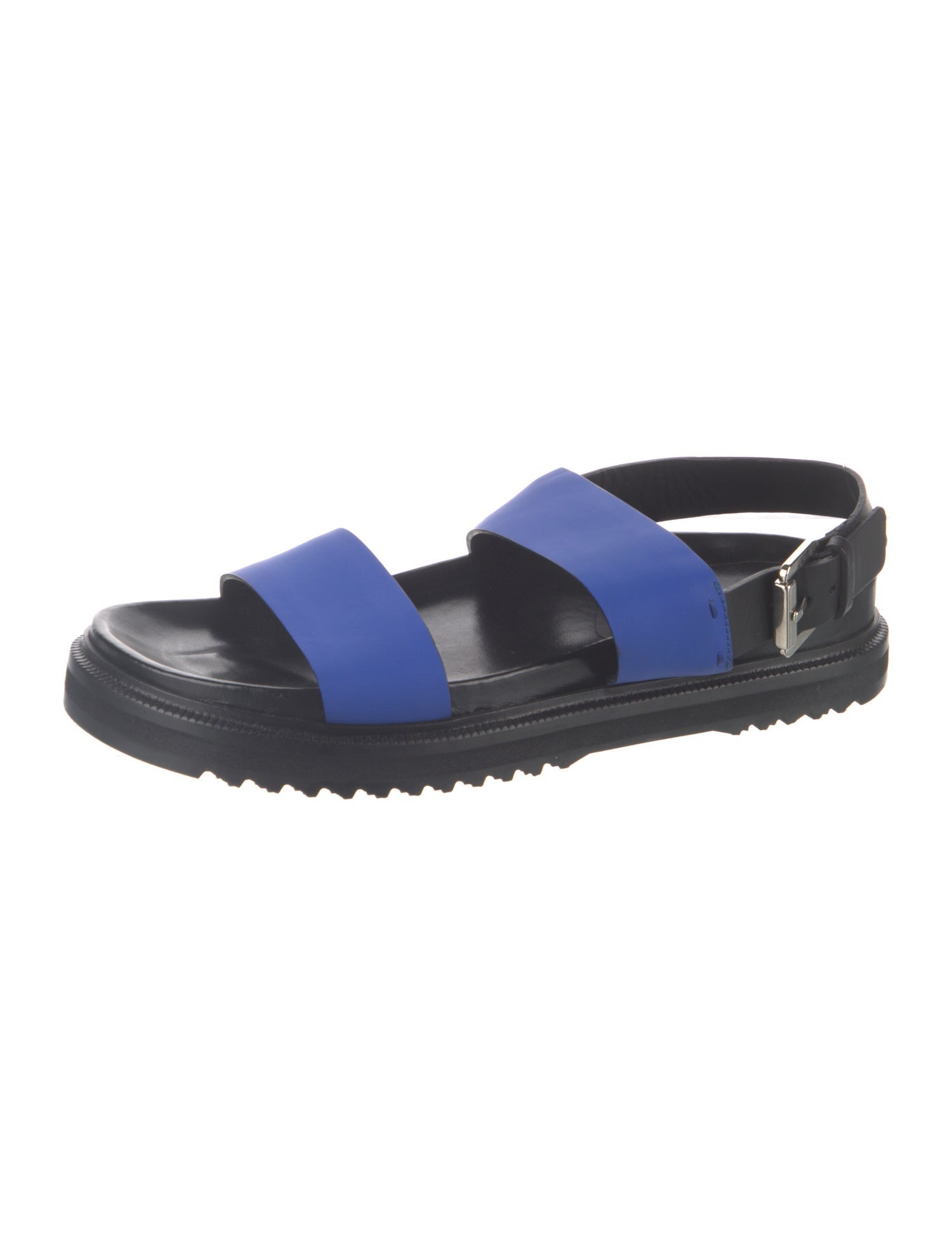Costume National Leather Colorblock Pattern Sandals