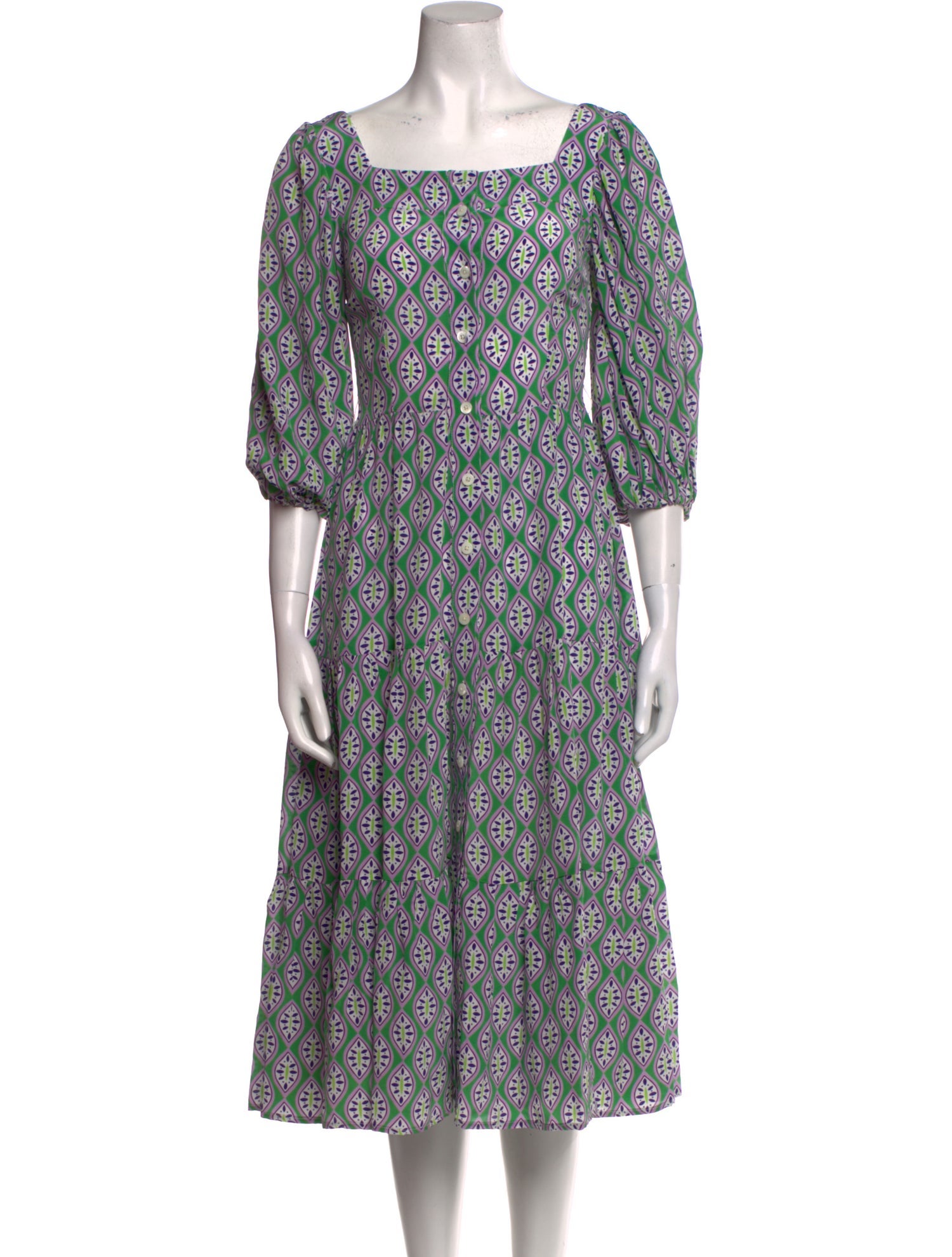 Catherine Prevost Silk Midi Length Dress