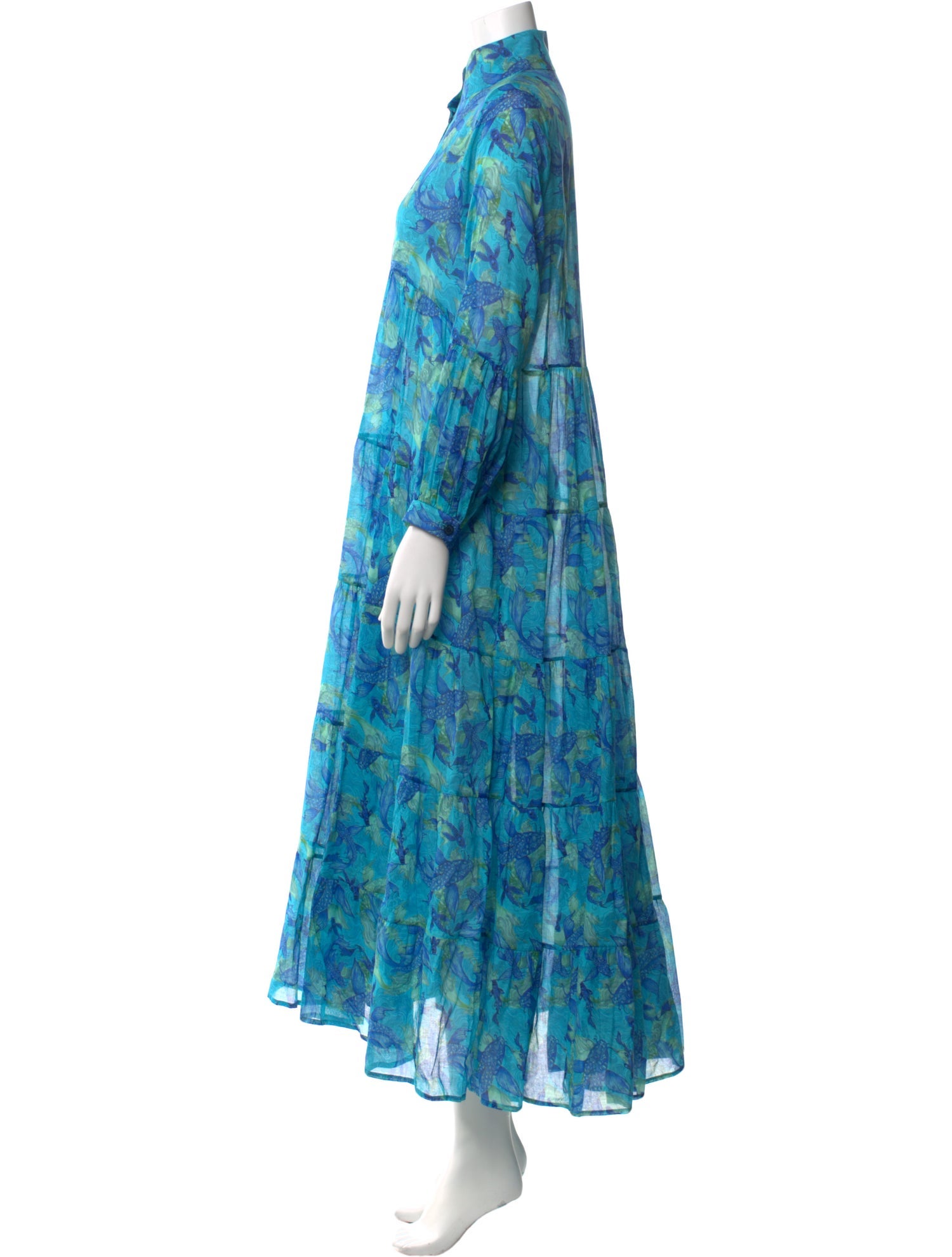 Catherine Prevost Floral Print Midi Length Dress