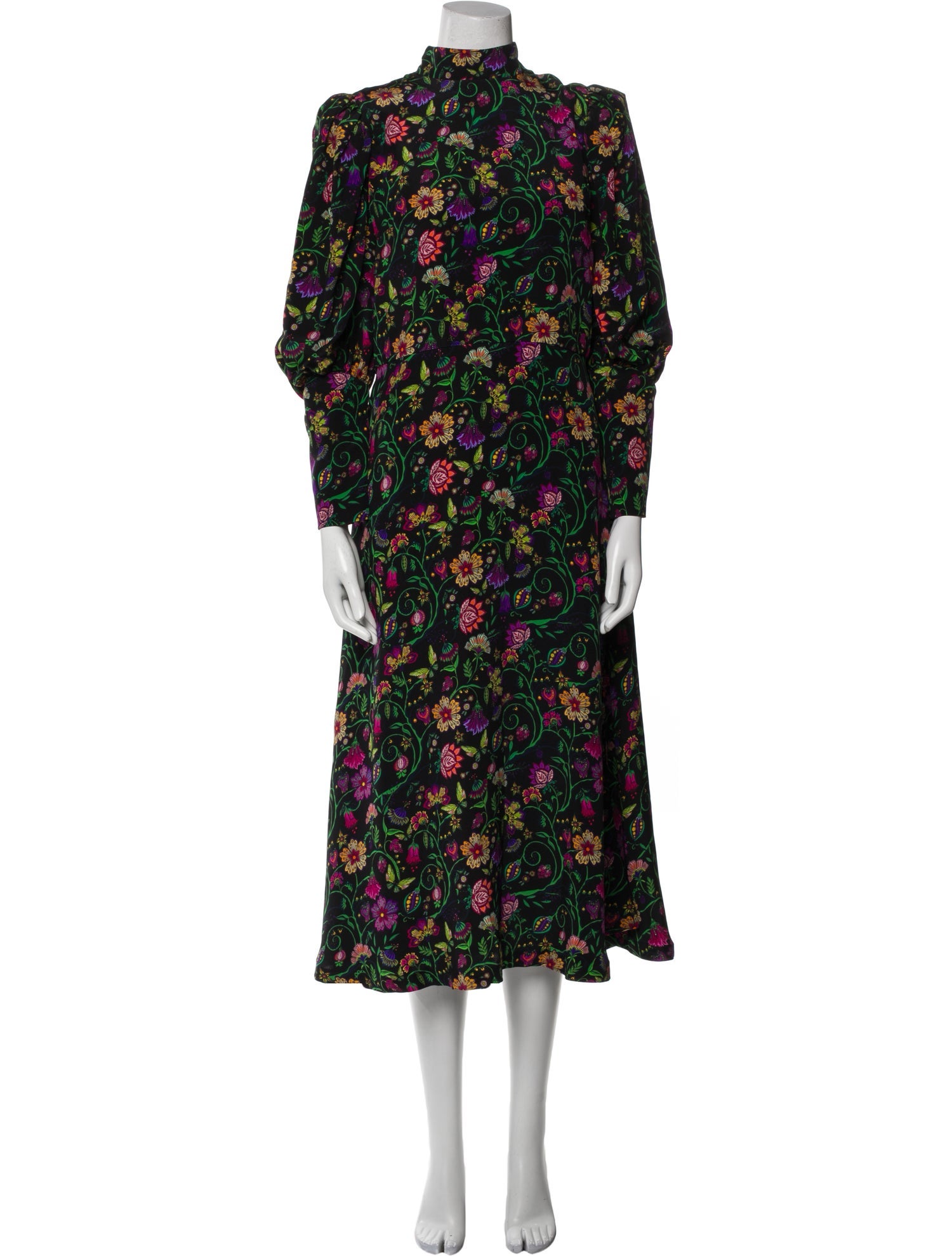 Catherine Prevost Silk Midi Length Dress