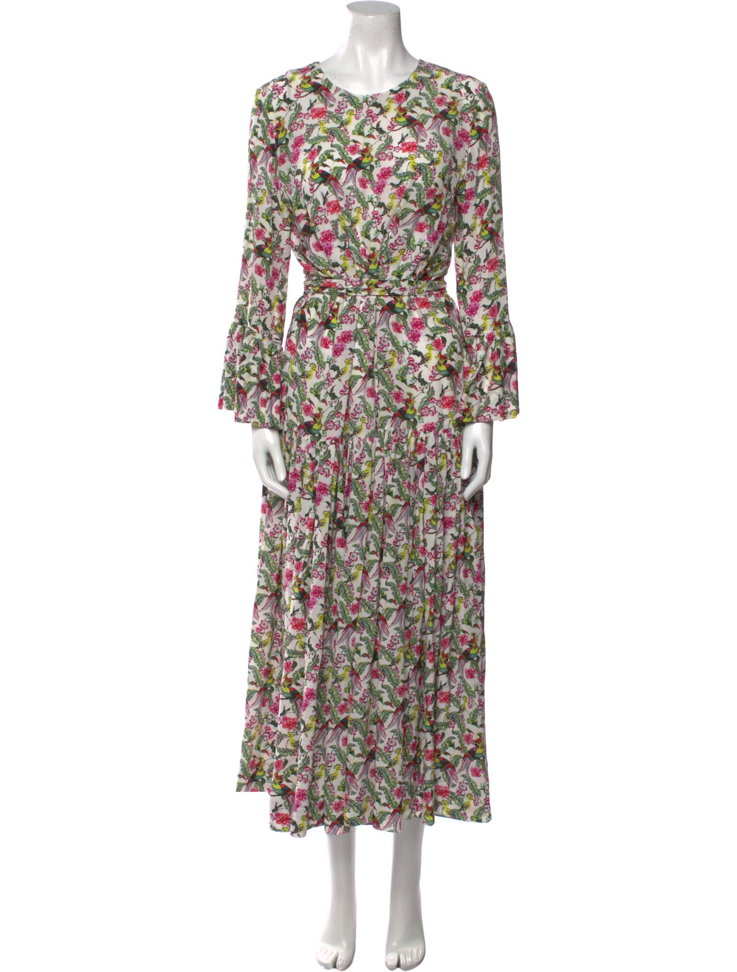 Catherine Prevost Floral Print Long Dress w/ Tags
